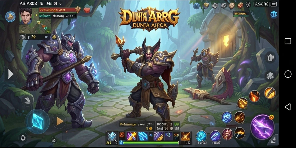 Tampilan gameplay epik dari ASIA303 dalam pertarungan ARPG.