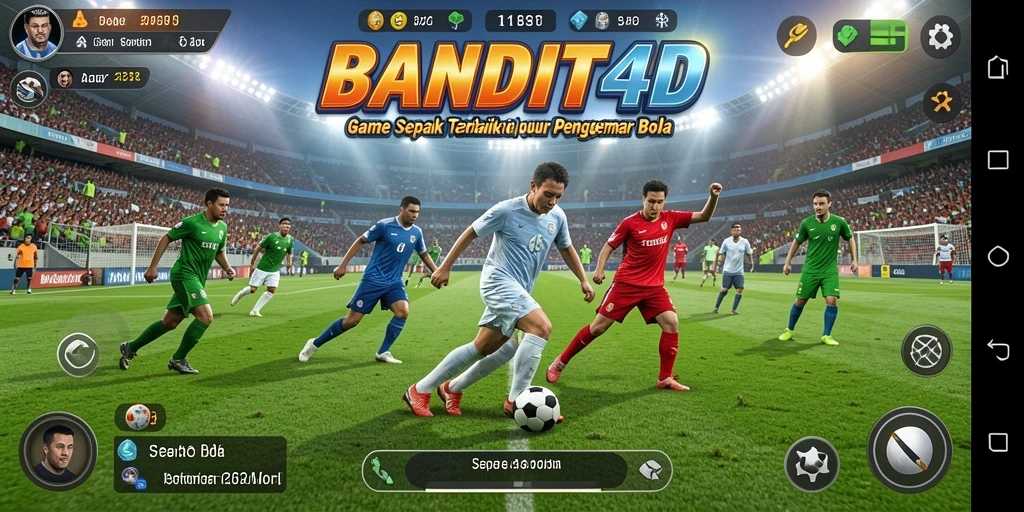 Tampak dalam aksi seru permainan sepak bola BANDIT4D.