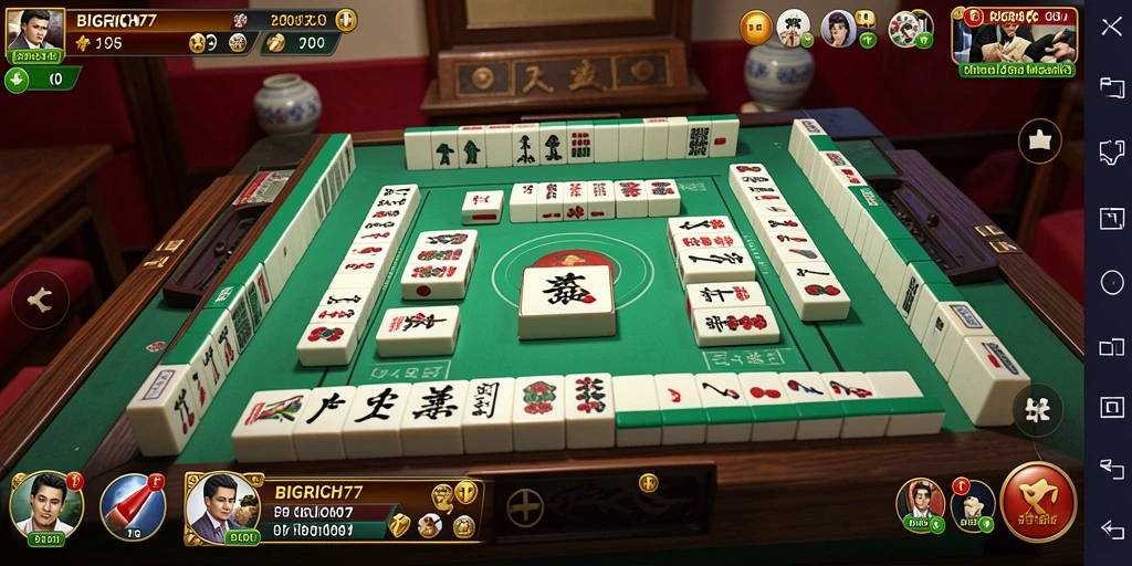 Tampilan gameplay Mahjong yang memikat di BIGRICH77.