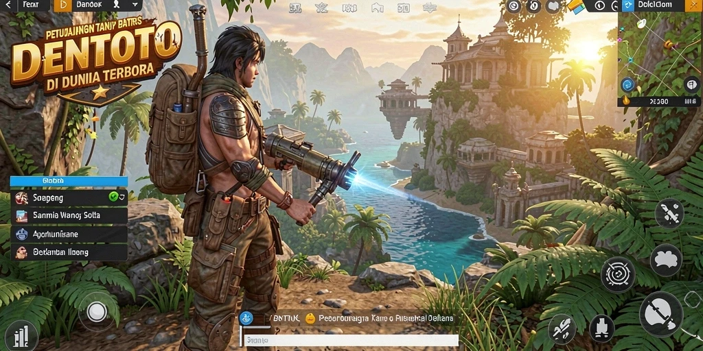 Gameplay DENTOTO yang menakjubkan dalam dunia terbuka.