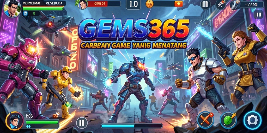 Tampilan screenshot GEMS365 menampilkan gameplay seru yang penuh aksi.