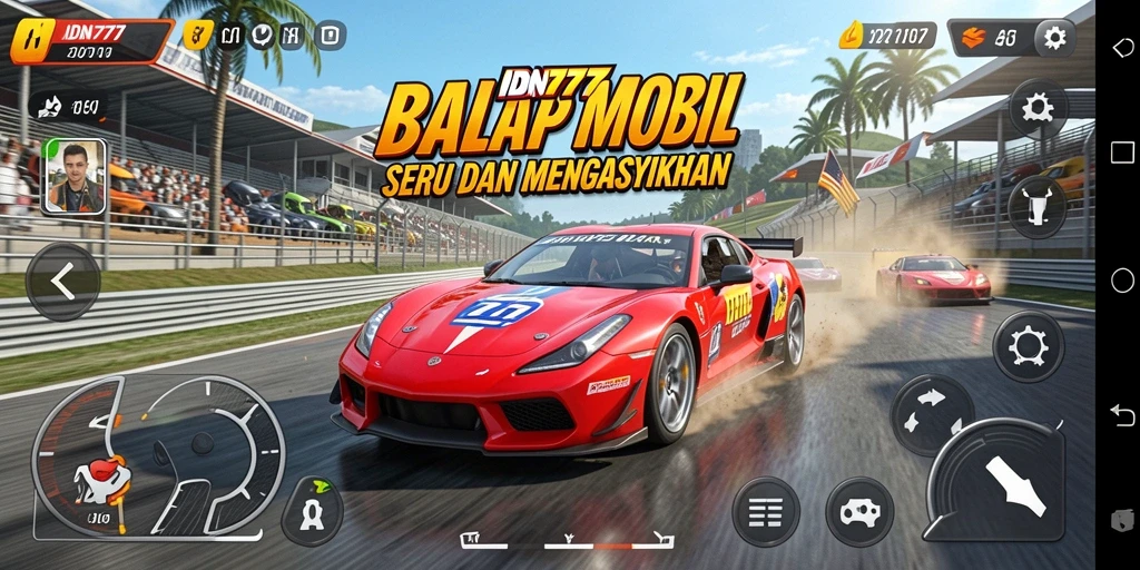 Tampilan gameplay balap yang mendebarkan di IDN777.