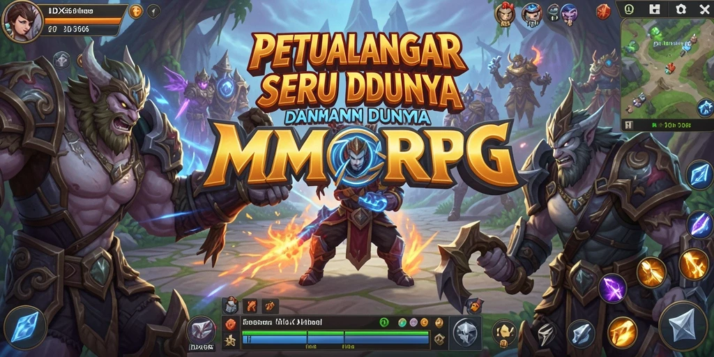 Tangkapan layar menunjukkan pertarungan epik dalam game MMORPG IDX66.