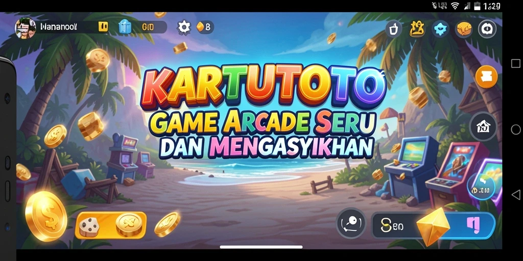Screenshot KARTUTOTO menampilkan aksi gameplay arcade yang seru.