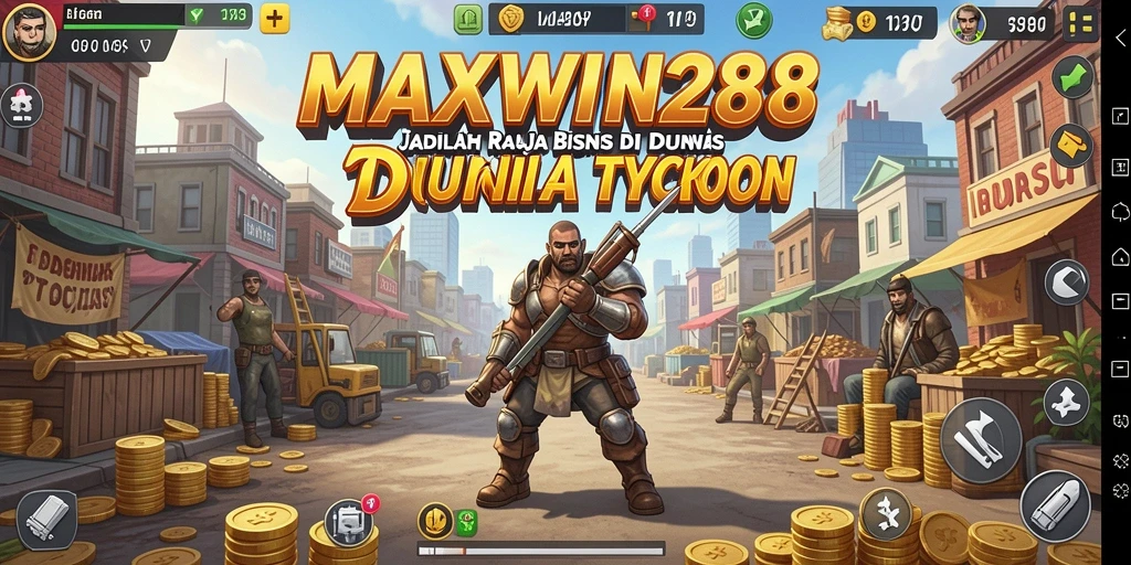 Tangkapan layar gameplay MAXWIN288 yang menunjukkan simulasi bisnis Tycoon.