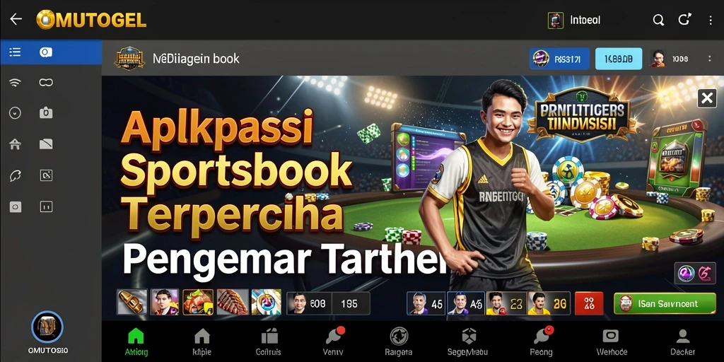 Tangkapan layar gameplay OMUTOGEL menampilkan taruhan olahraga yang seru.