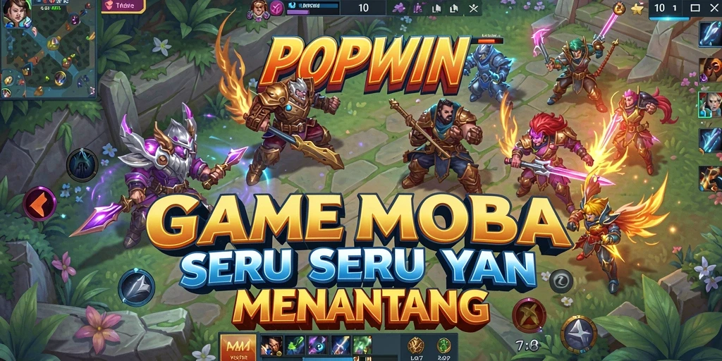 Tampilan gameplay dinamis di arena pertarungan POPWIN.