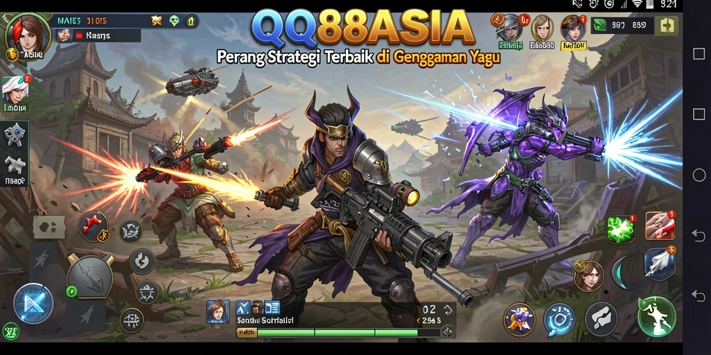 Tampilan gameplay QQ88ASIA yang menakjubkan dengan pertempuran strategi.