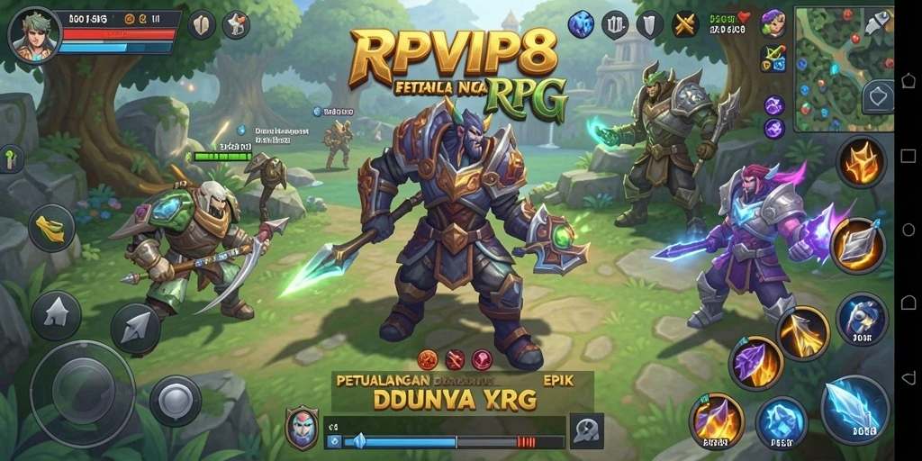 Screenshot gameplay RPVIP8 yang menampilkan petualangan RPG yang seru.