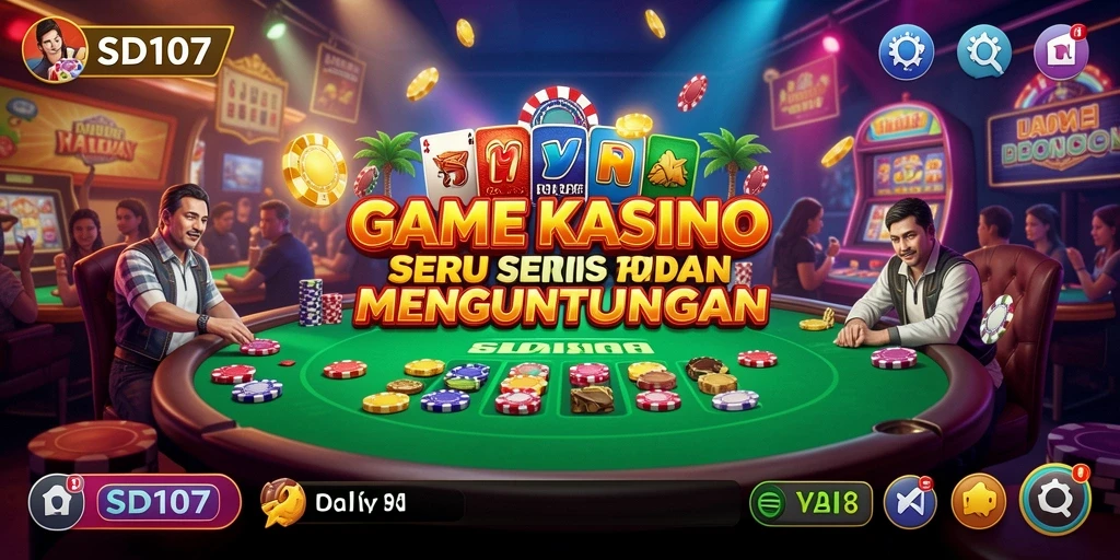 Screenshot gameplay SD107 menampilkan aksi seru di Kasino.