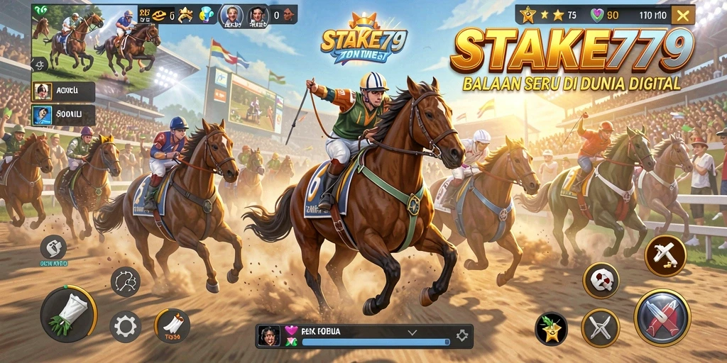 Gameplay STAKE779 menunjukkan balapan dengan grafik memukau dan mobil yang bertenaga.