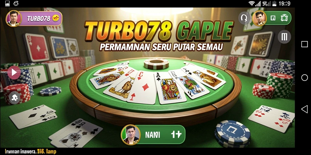 Tampilan gameplay seru di TURBO78, nikmati keseruan Gaple!