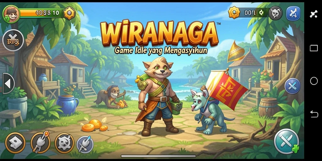 Tampilan gameplay WIRANAGA yang menarik dan interaktif.